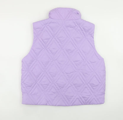 Womens UK Size S Primark Cares Purple Quilted Coat