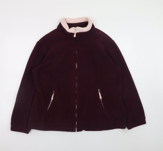 Marks and Spencer Women's Purple Fleece Jacket Size 16