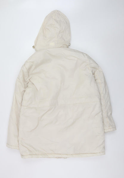 Womens UK Size 14 Gabriella Vicenza Ivory Puffer Jacket