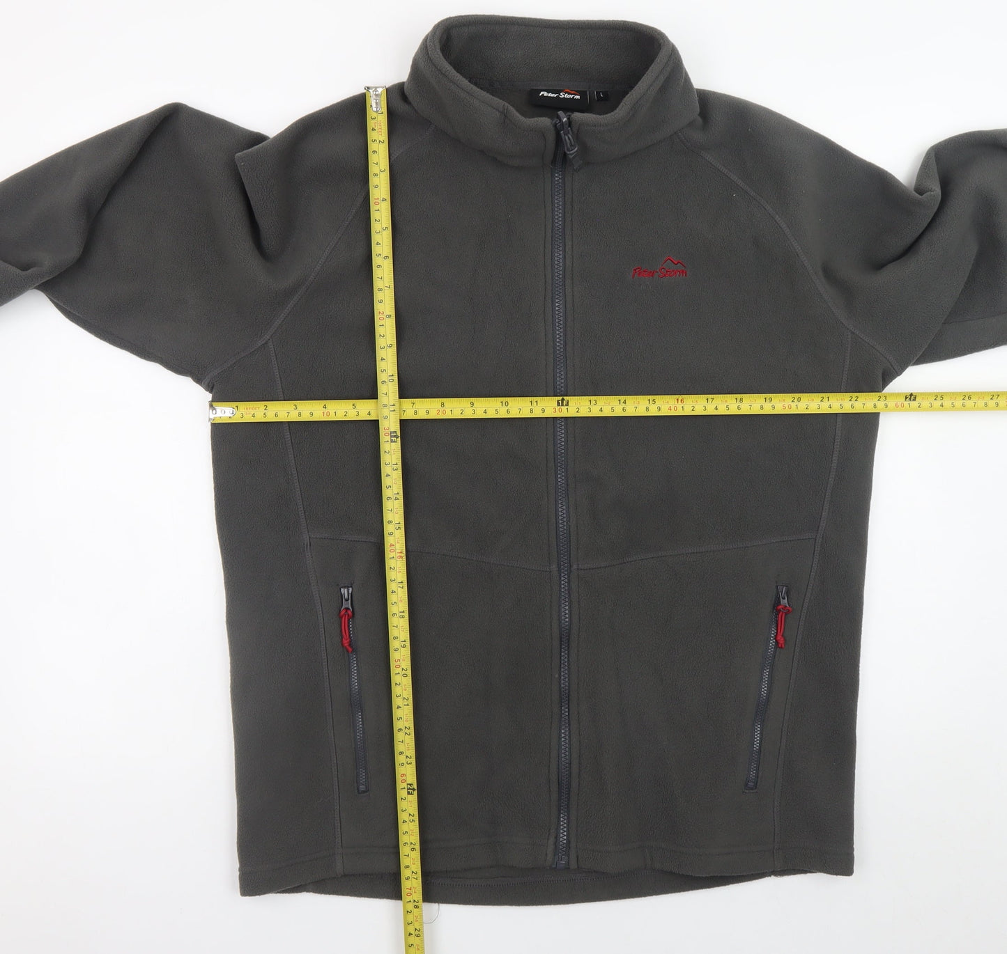 Peter Storm Mens Grey Fleece Full Zip Jacket Size L