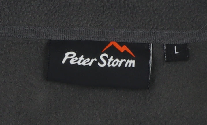 Peter Storm Mens Grey Fleece Full Zip Jacket Size L