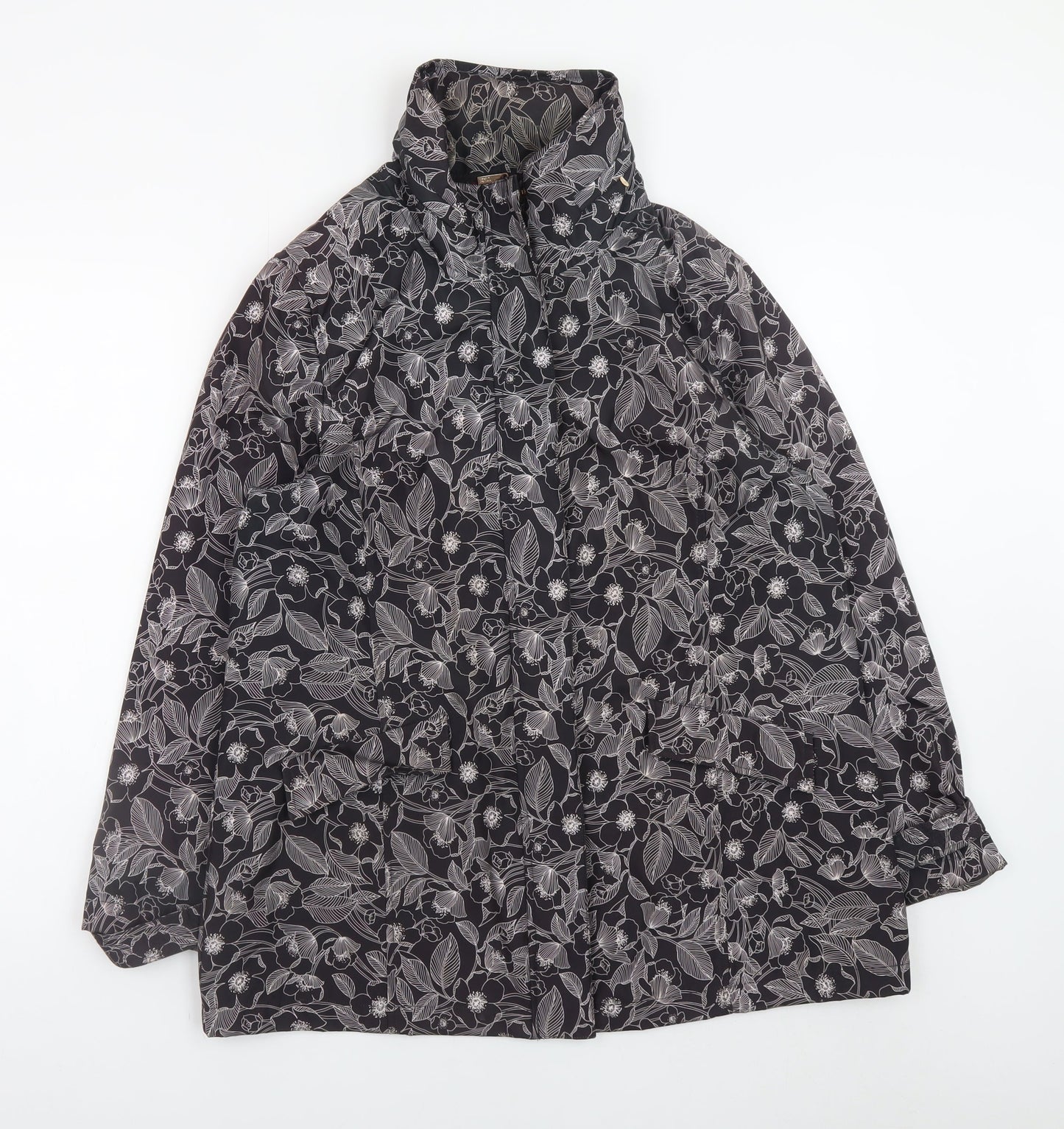 Womens UK Size 14 TIGI Black Rain Coat