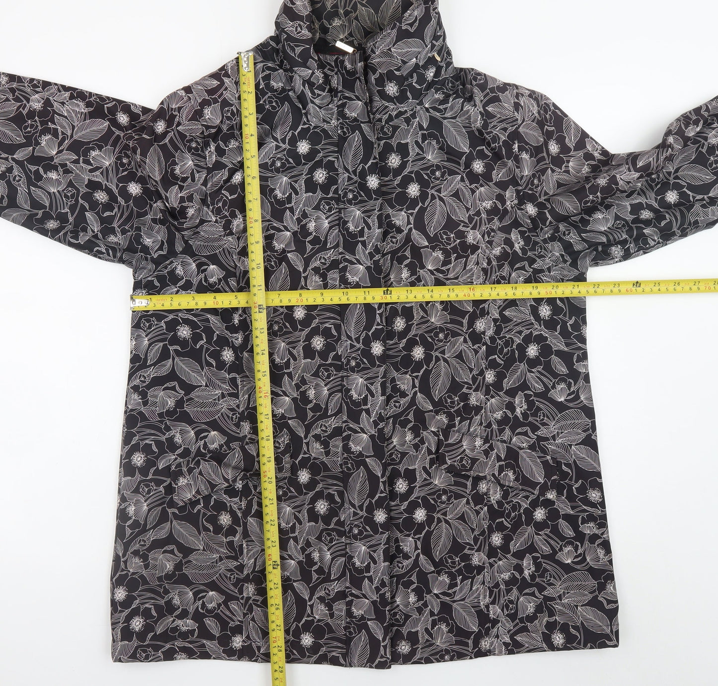 Womens UK Size 14 TIGI Black Rain Coat