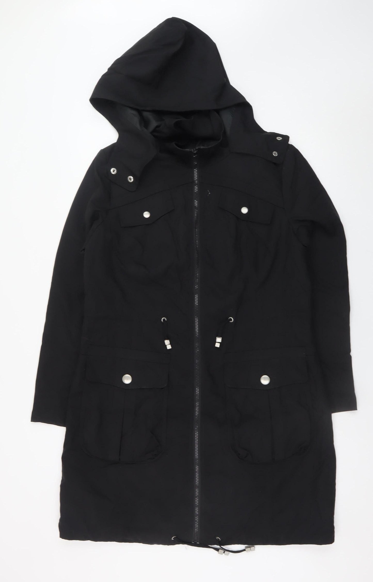 Womens UK Size 12 Marks and Spencer Black Parka Coat