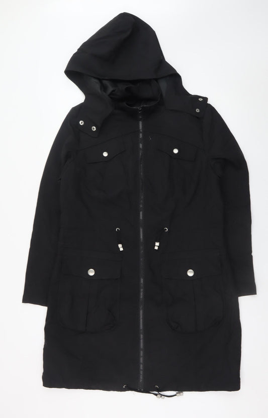 Womens UK Size 12 Marks and Spencer Black Parka Coat