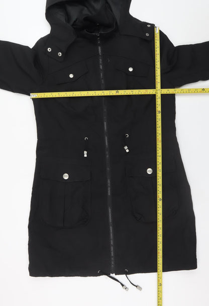 Womens UK Size 12 Marks and Spencer Black Parka Coat