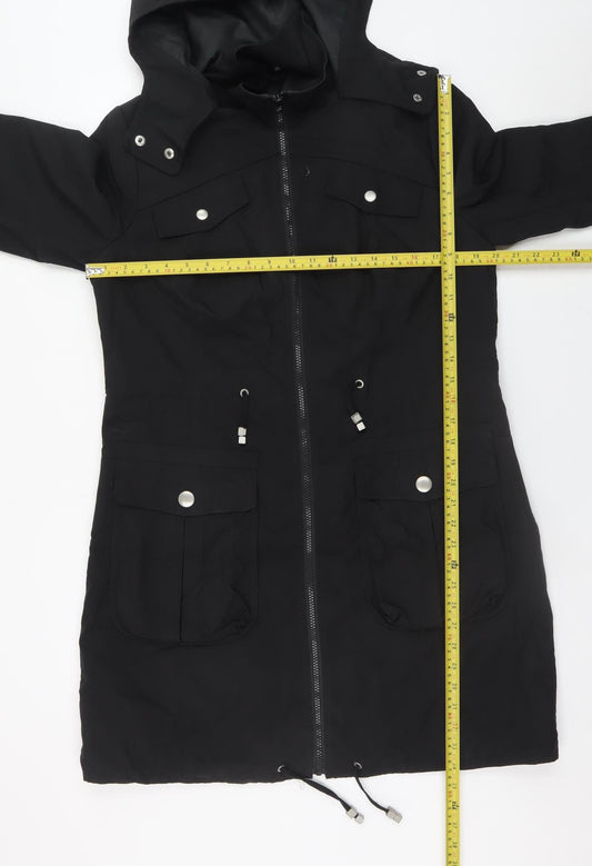 Womens UK Size 12 Marks and Spencer Black Parka Coat