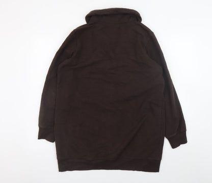 Lands' End Women's Brown Mid-Length Knit Coatigan Size M