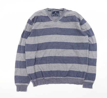 Mens UK Size 2XL Basefield Blue Pullover Jumper