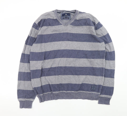 Mens UK Size 2XL Basefield Blue Pullover Jumper