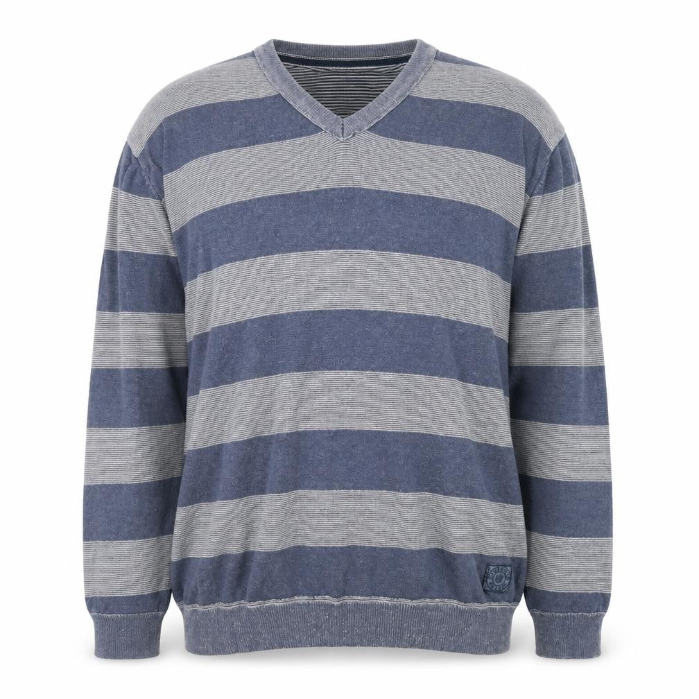 Mens UK Size 2XL Basefield Blue Pullover Jumper