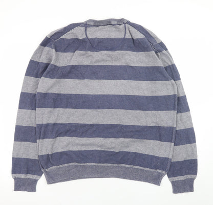 Mens UK Size 2XL Basefield Blue Pullover Jumper