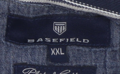 Mens UK Size 2XL Basefield Blue Pullover Jumper