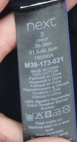 Mens UK Size S NEXT Blue Pullover Jumper