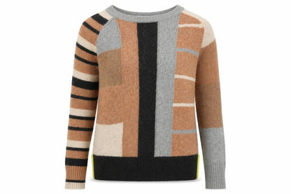White Stuff Women's Multicoloured Wool Knit Jumper UK 10