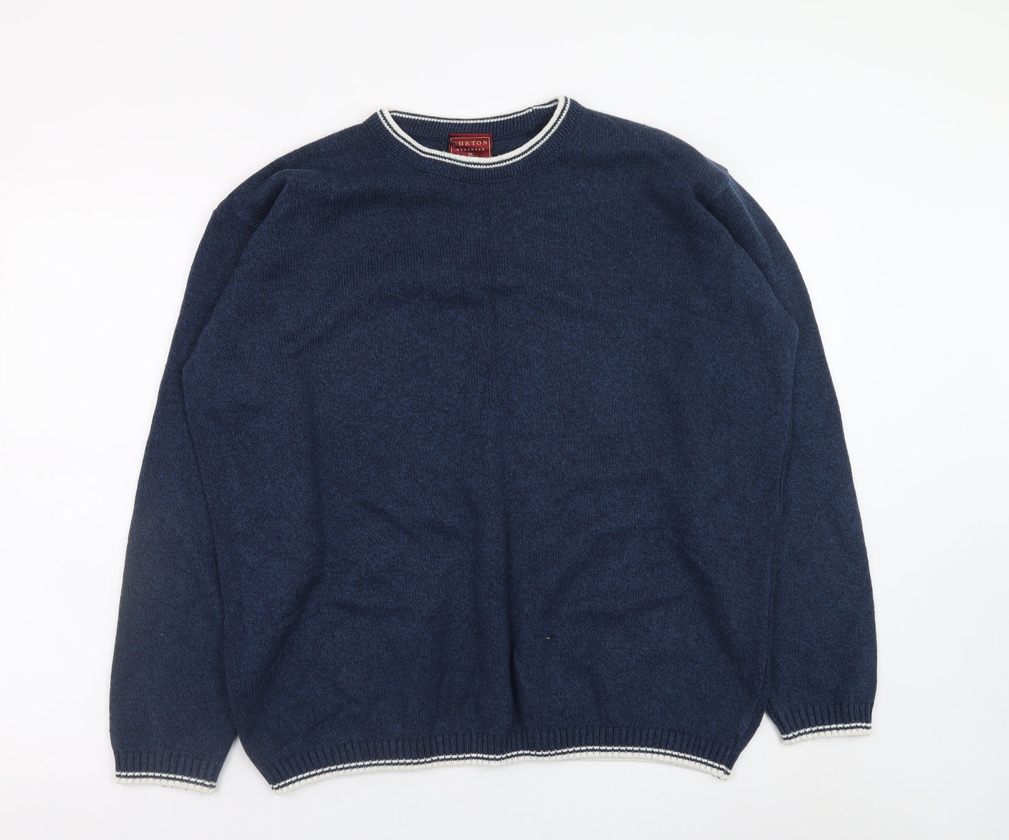 Mens UK Size XL Burton Menswear Blue Pullover Jumper