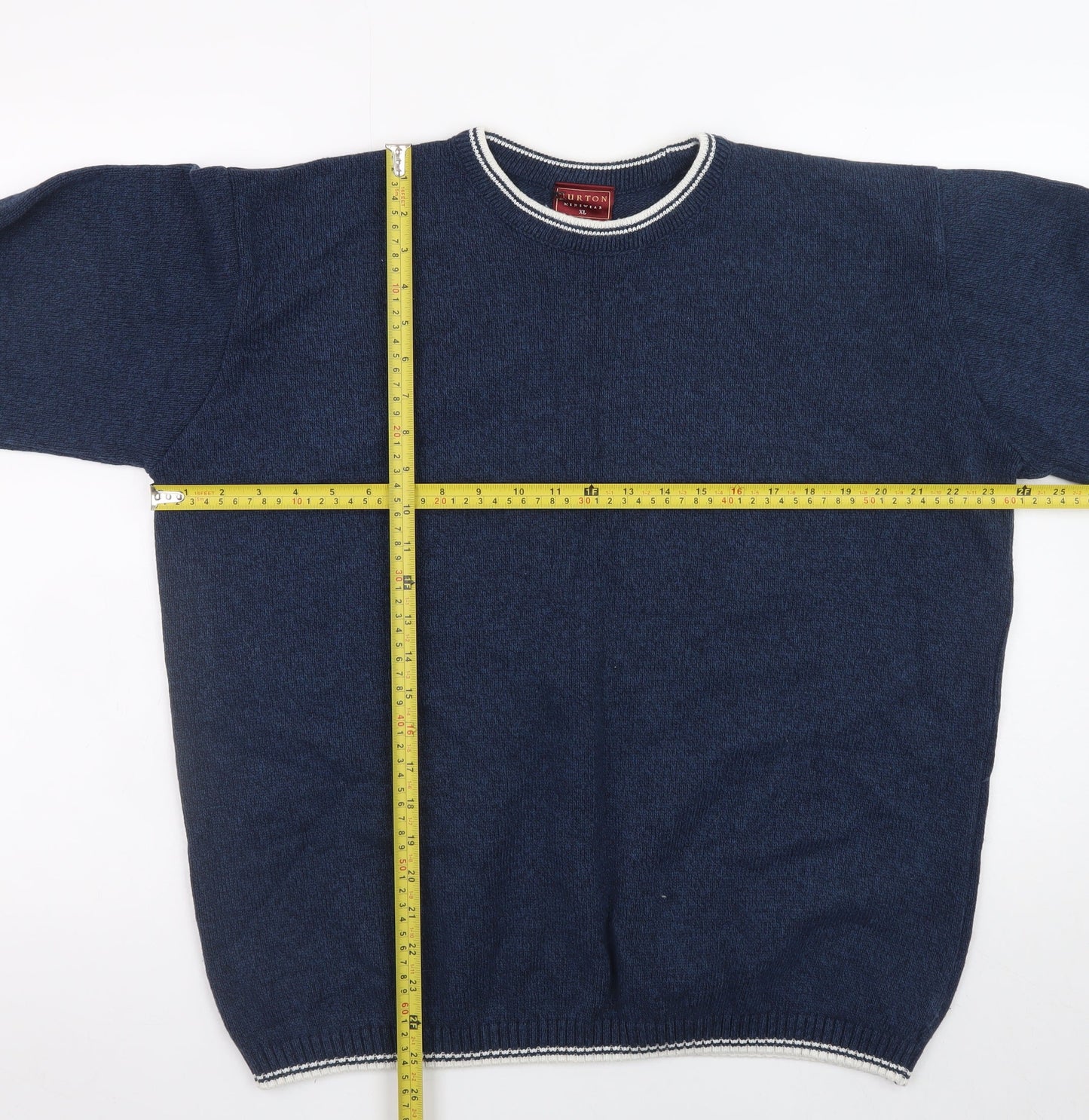 Mens UK Size XL Burton Menswear Blue Pullover Jumper