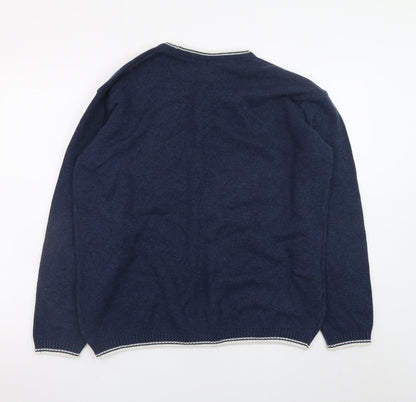 Mens UK Size XL Burton Menswear Blue Pullover Jumper