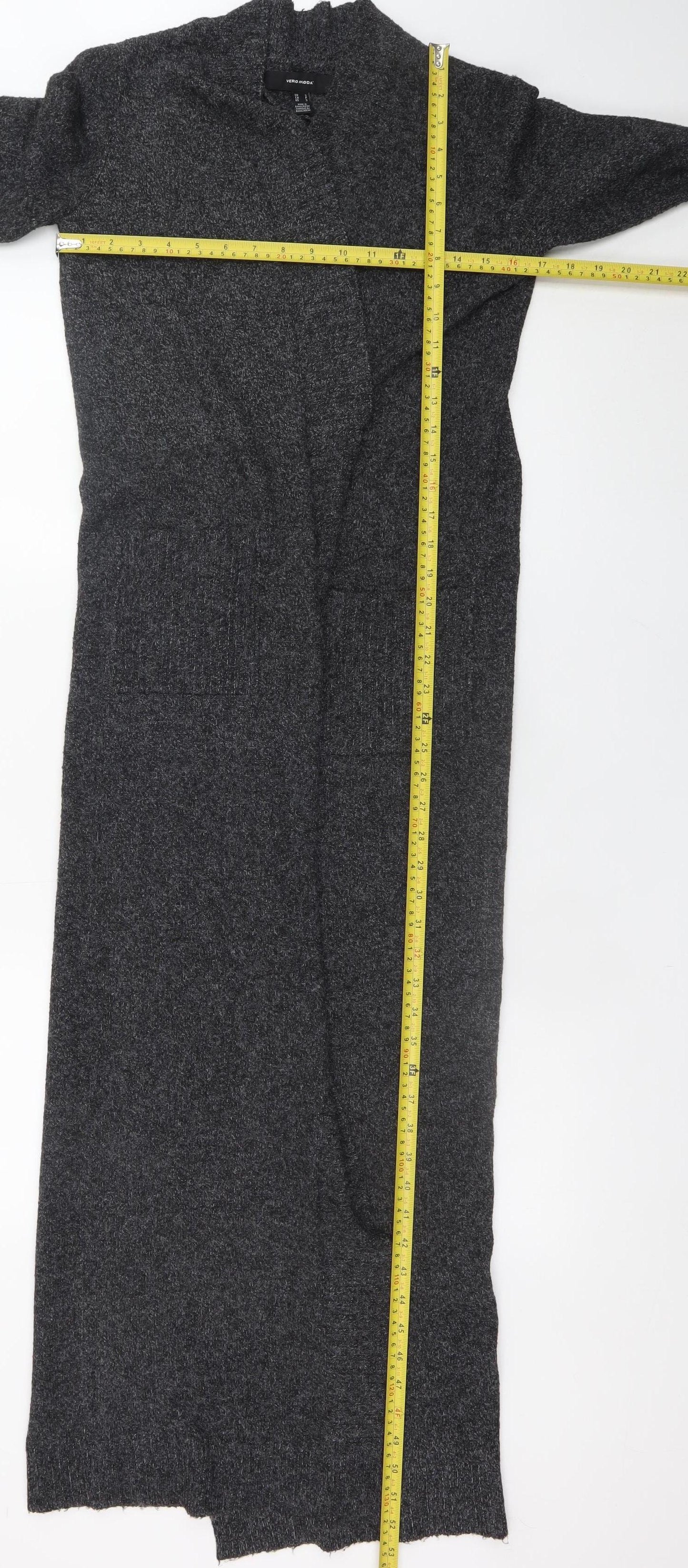 Vero Moda Women's Grey Long Knit Cardigan Size M