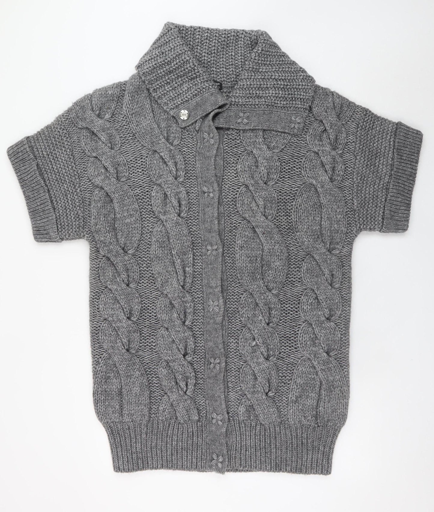 Womens UK Size 16-18 Marks and Spencer Grey Cardigan Jumper