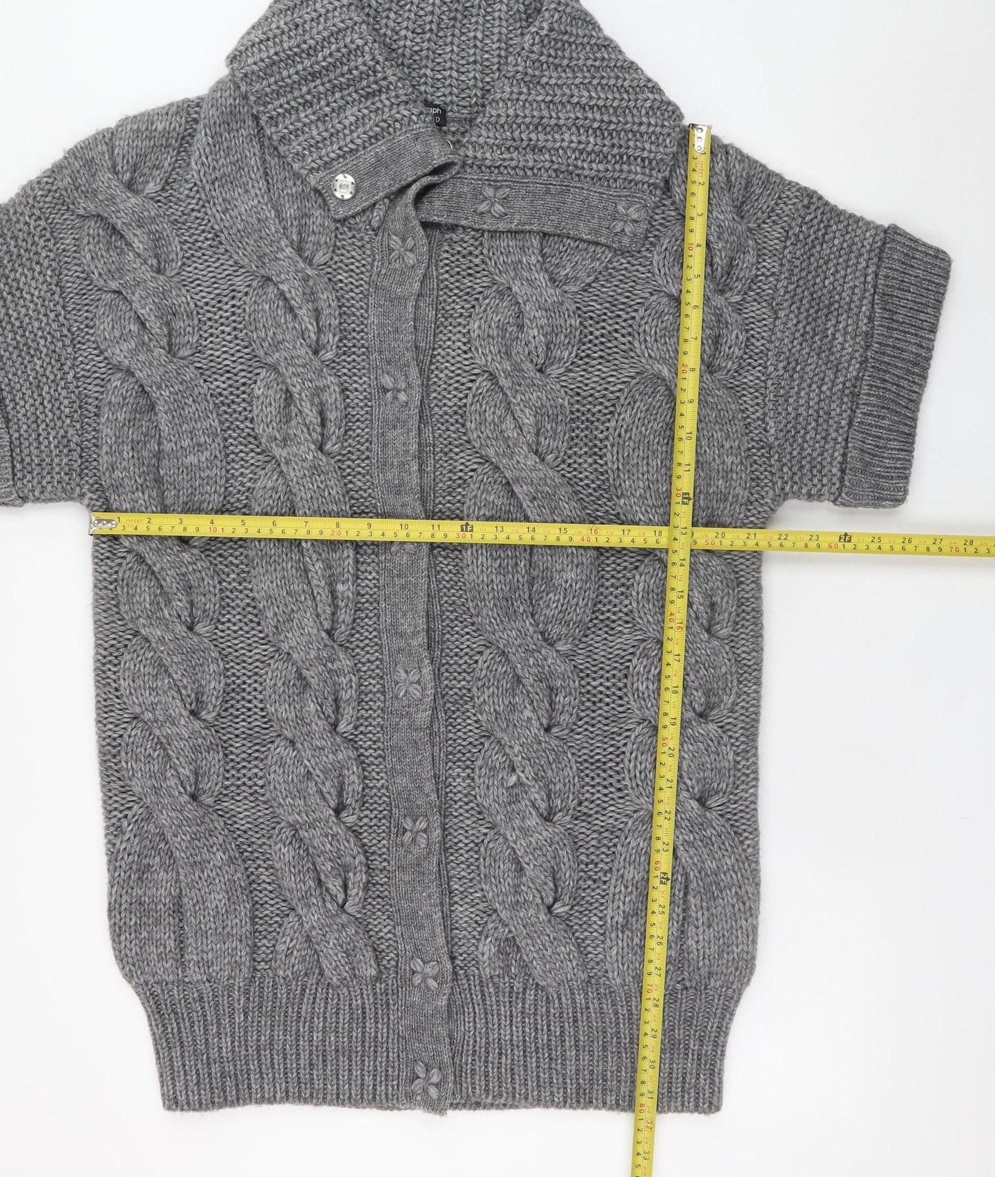 Womens UK Size 16-18 Marks and Spencer Grey Cardigan Jumper