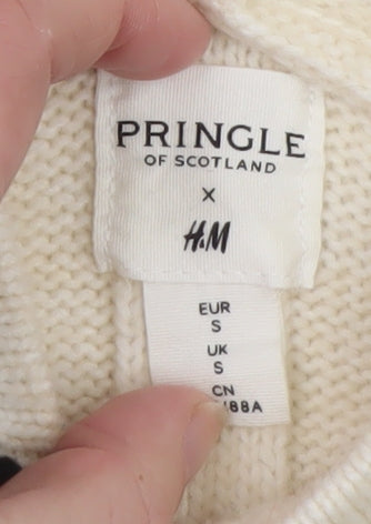 Mens UK Size S Pringle of Scotland x H&M Ivory Pullover Jumper