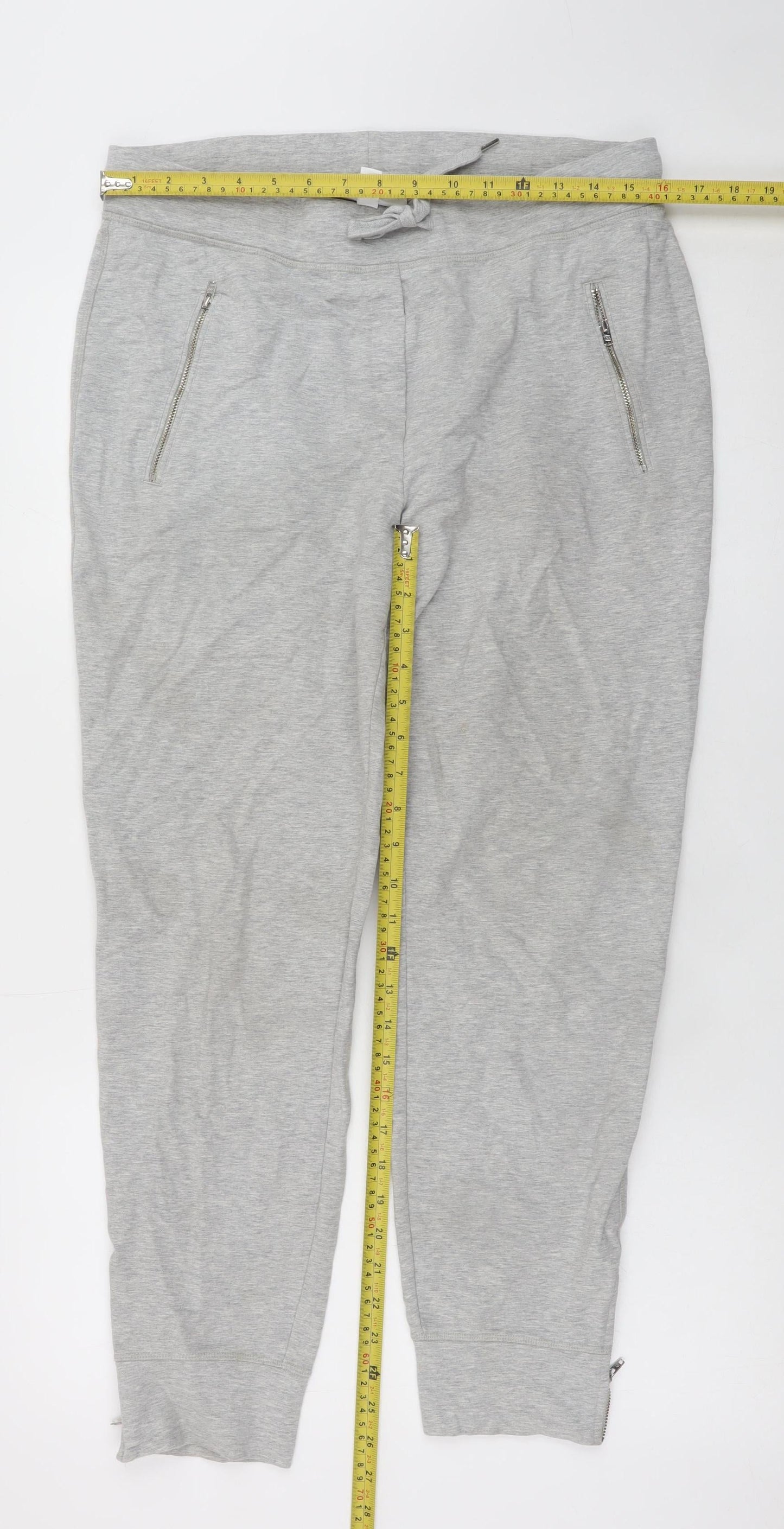 Mens UK Size M The White Company Regular Fit Jogger Grey Trousers