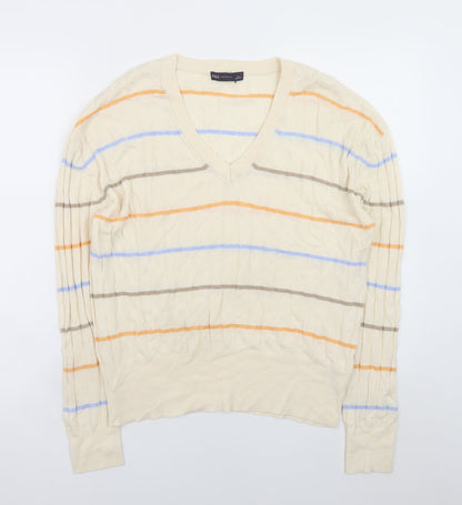 Womens UK Size L Marks and Spencer Beige Pullover Jumper