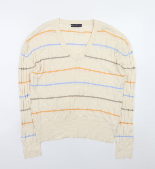 Womens UK Size L Marks and Spencer Beige Pullover Jumper