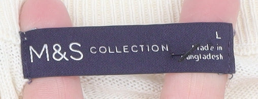 Womens UK Size L Marks and Spencer Beige Pullover Jumper