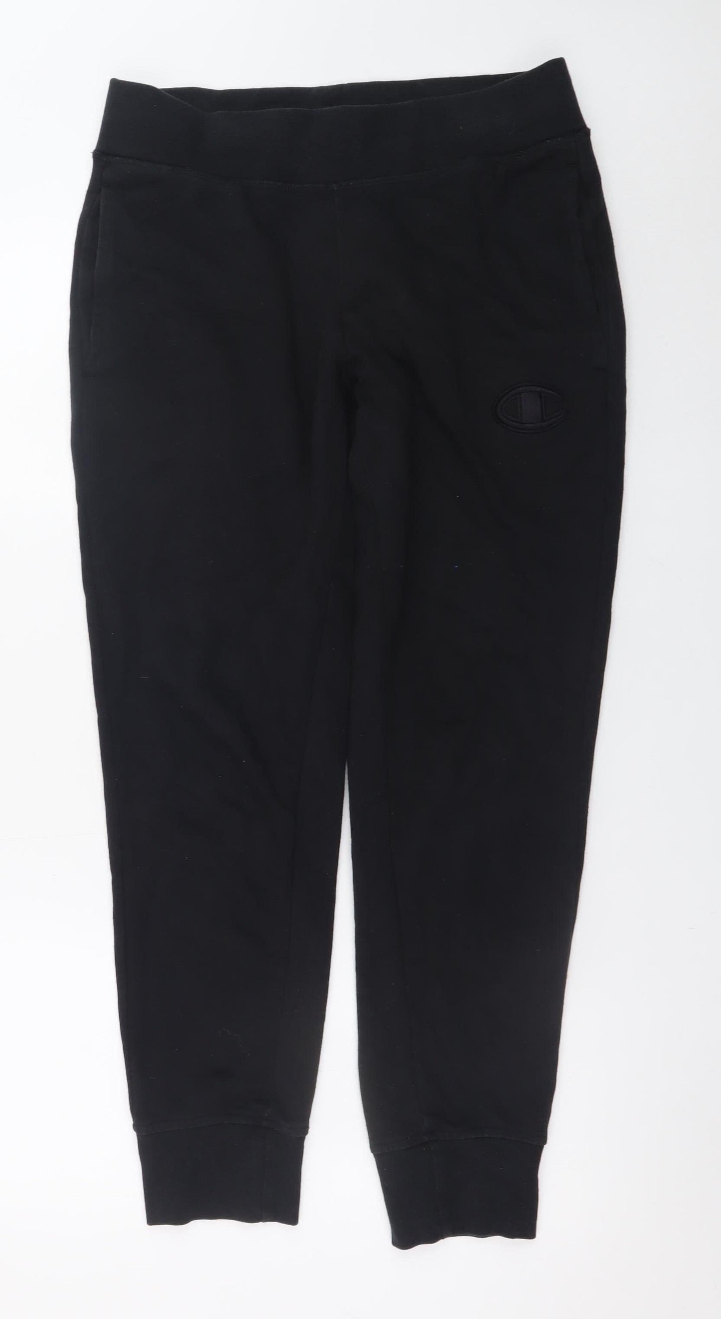 Mens UK Size S Champion Regular Fit Jogger Black Trousers