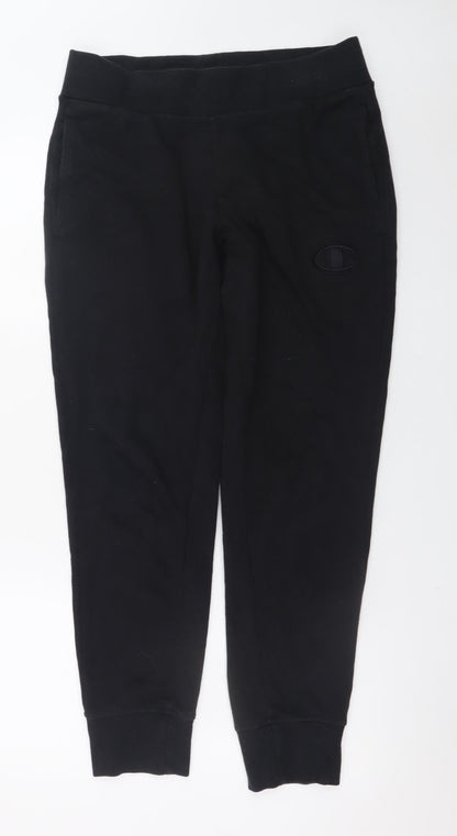 Mens UK Size S Champion Regular Fit Jogger Black Trousers