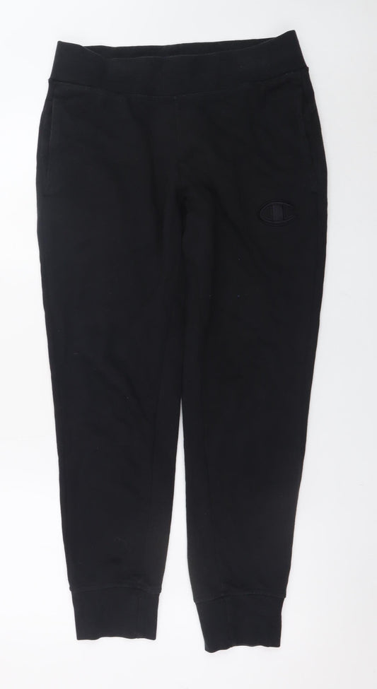 Mens UK Size S Champion Regular Fit Jogger Black Trousers
