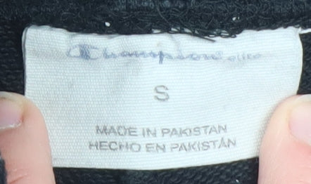 Mens UK Size S Champion Regular Fit Jogger Black Trousers