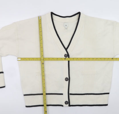 Womens UK Size L River Island Ivory Cardigan Jumper