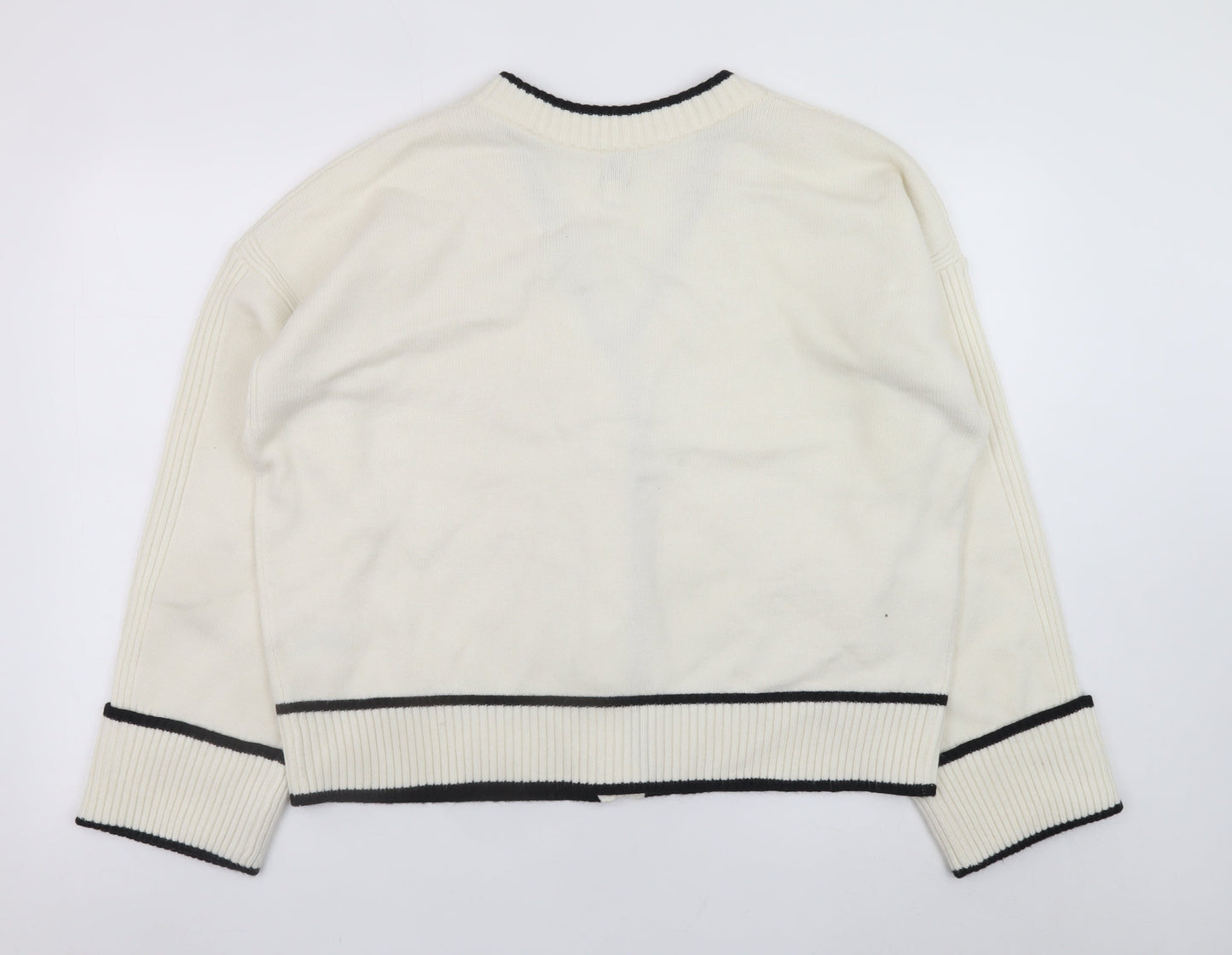 Womens UK Size L River Island Ivory Cardigan Jumper