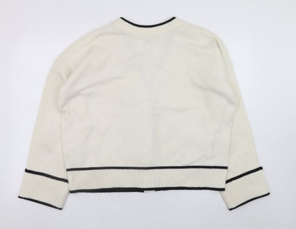 Womens UK Size L River Island Ivory Cardigan Jumper