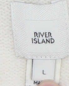 Womens UK Size L River Island Ivory Cardigan Jumper