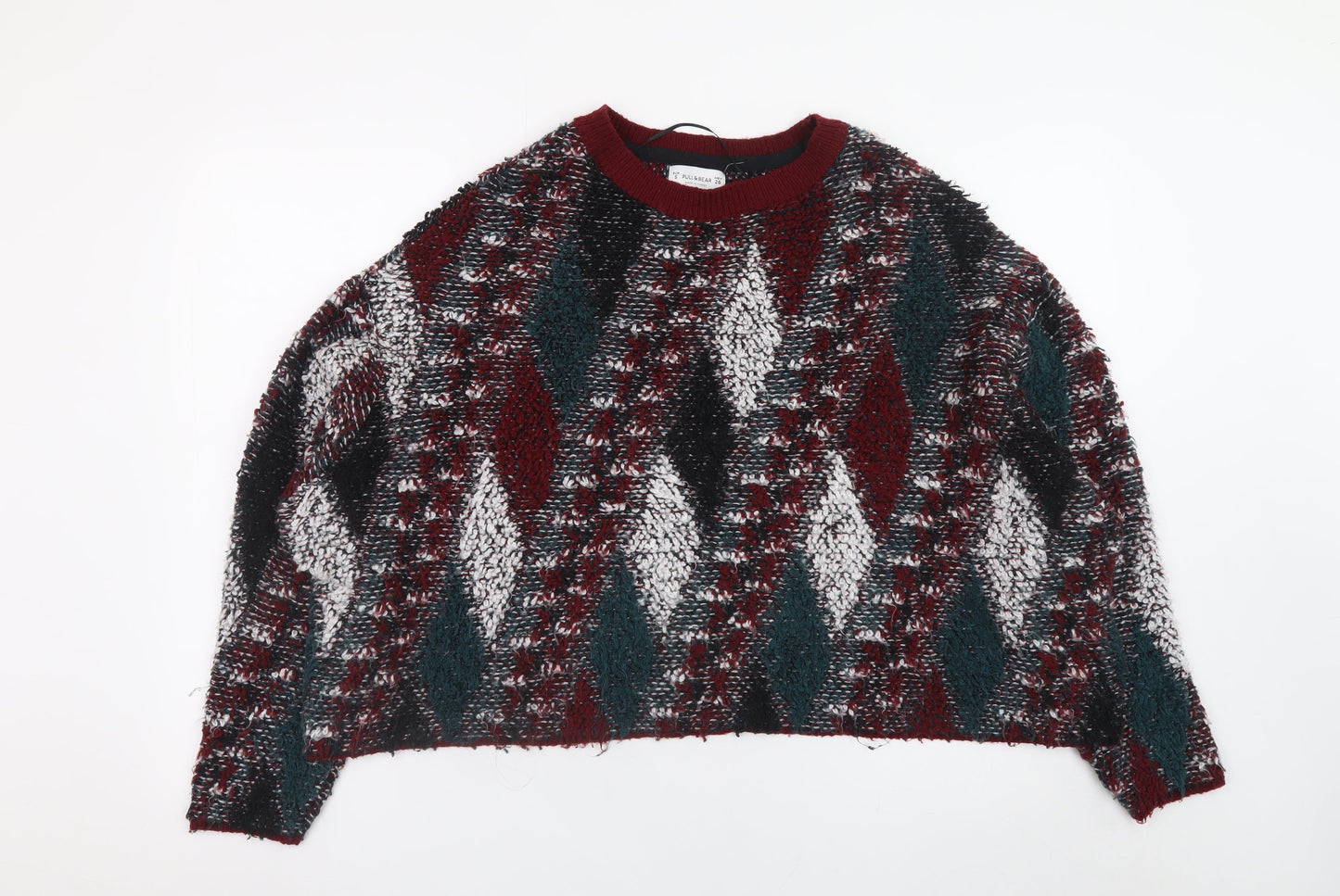 Womens UK Size 8 Pull&Bear Multicoloured Pullover Jumper