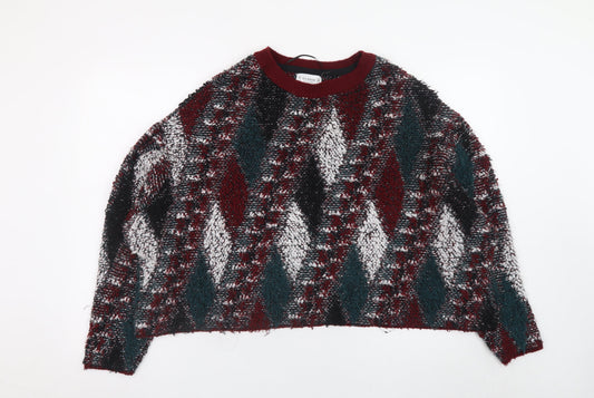 Womens UK Size 8 Pull&Bear Multicoloured Pullover Jumper