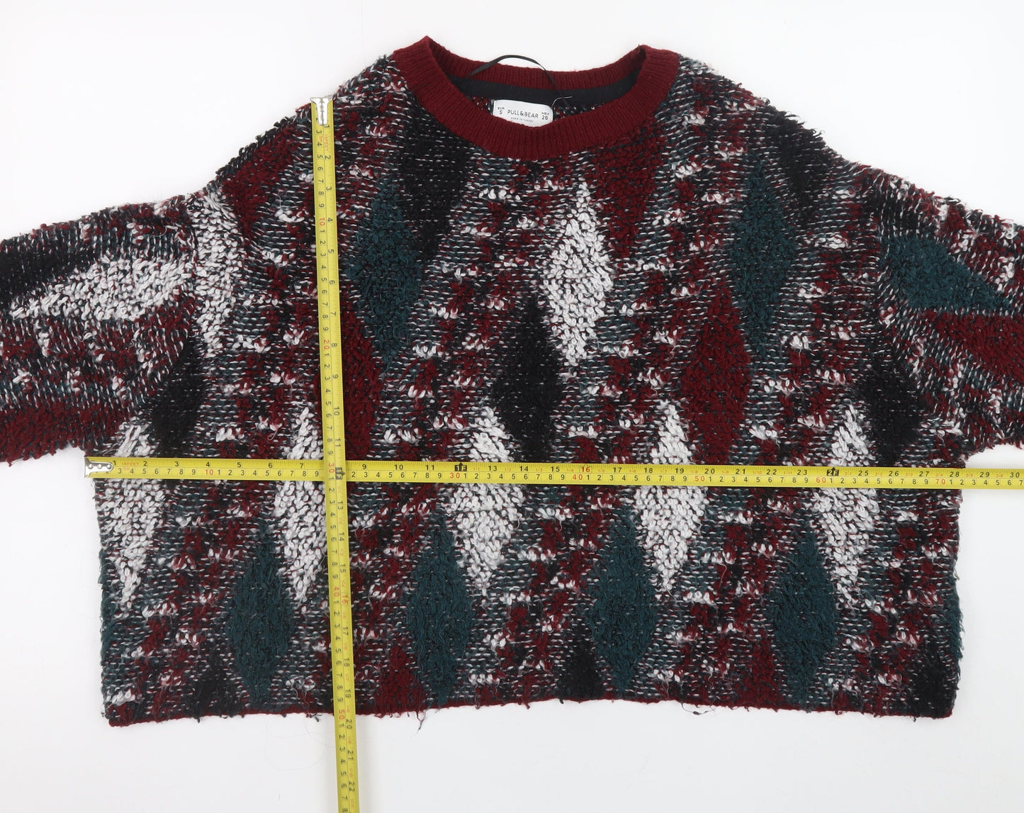 Womens UK Size 8 Pull&Bear Multicoloured Pullover Jumper