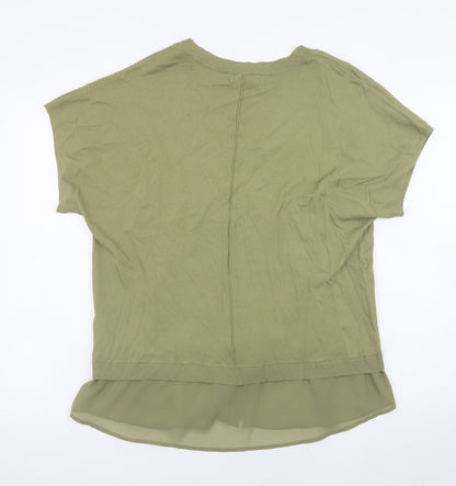 Womens UK Size L NEXT Green Tunic Blouse