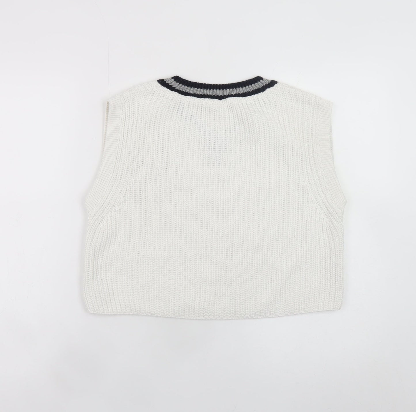 Womens UK Size S Derby Outfitters White Vest Jumper