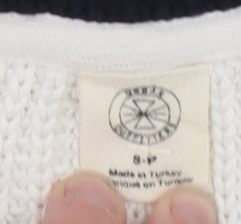 Womens UK Size S Derby Outfitters White Vest Jumper