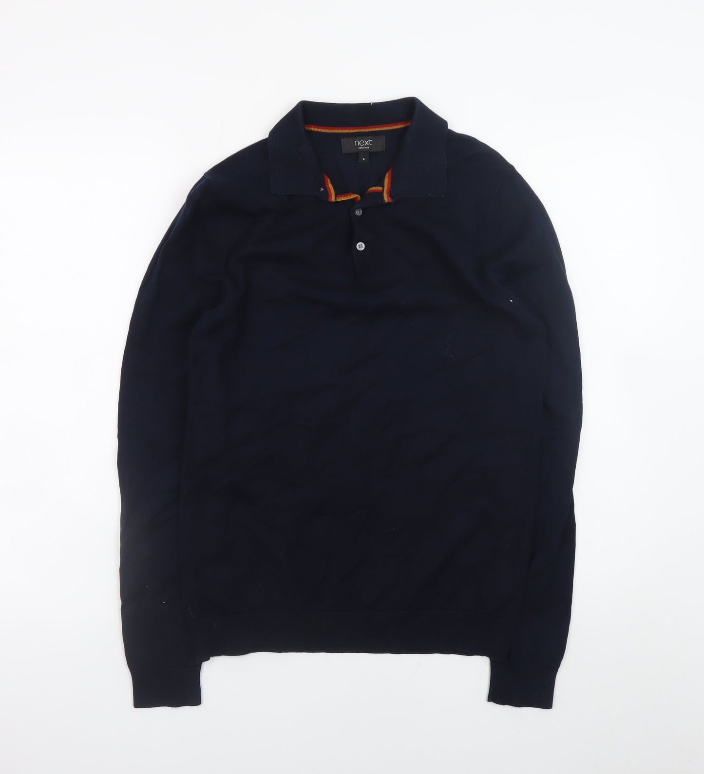 Mens UK Size S NEXT Blue Henley Jumper