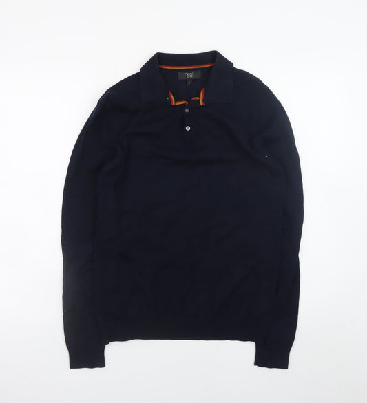 Mens UK Size S NEXT Blue Henley Jumper