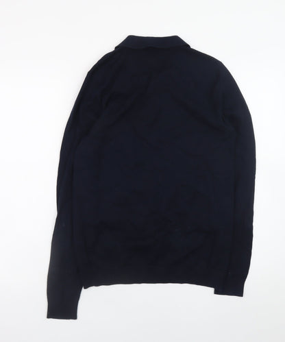 Mens UK Size S NEXT Blue Henley Jumper