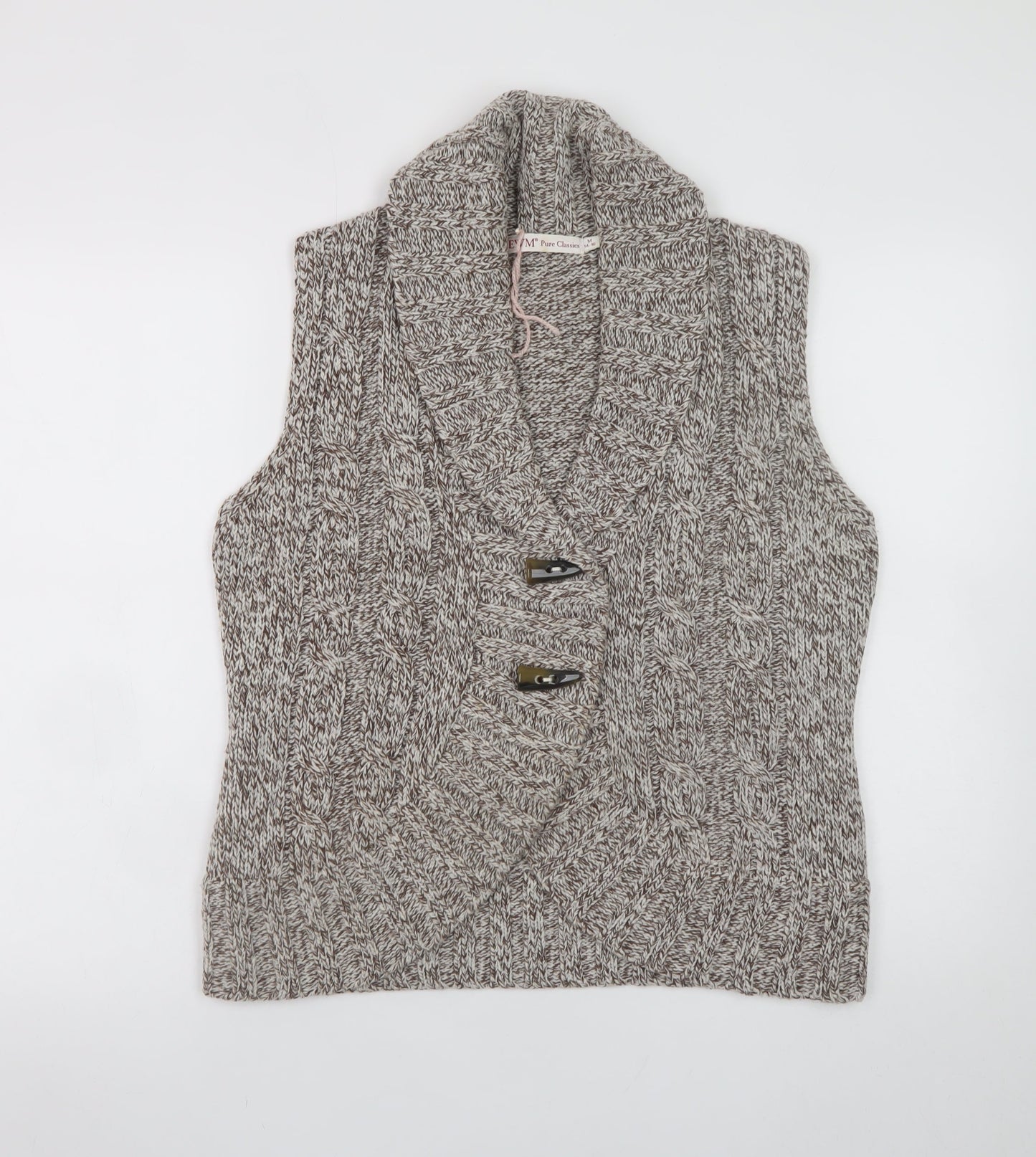 Womens UK Size 14 EWM Beige Vest Jumper
