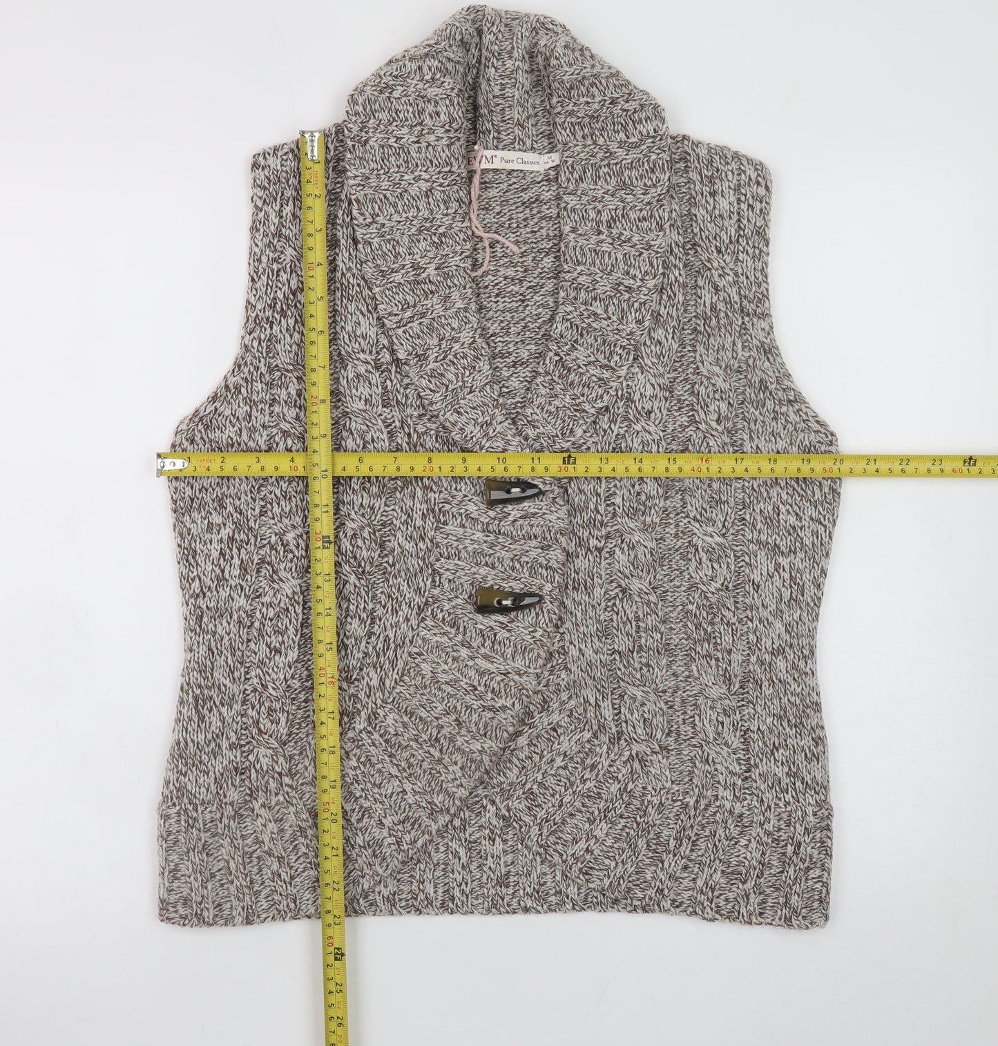 Womens UK Size 14 EWM Beige Vest Jumper