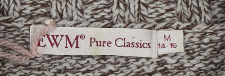Womens UK Size 14 EWM Beige Vest Jumper